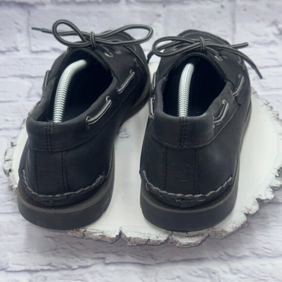 Sperry Top-Sider Men's Leeward 2 Eye Boat Shoe Black Leather Size 13 M - Picture 3 of 9